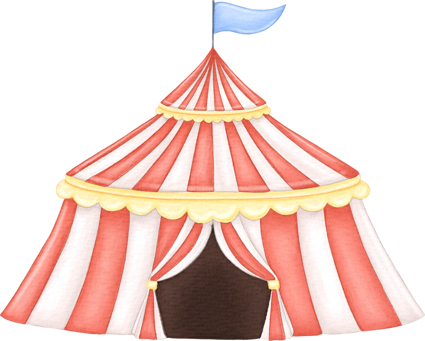 Red circus tent